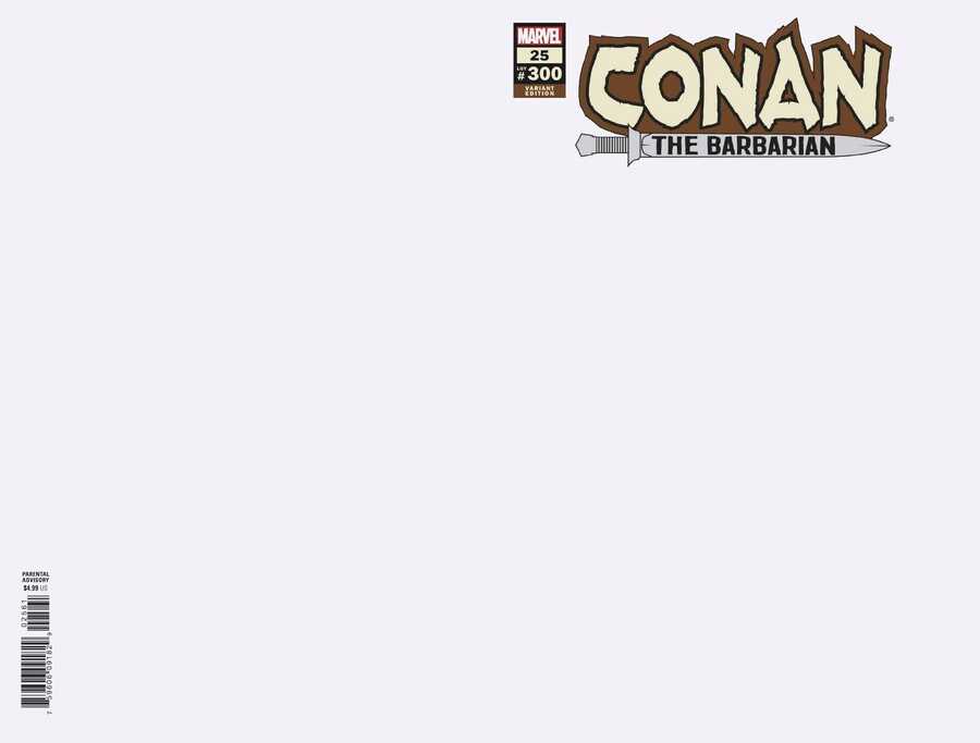 Marvel - CONAN THE BARBARIAN # 25 BLANK VARIANT