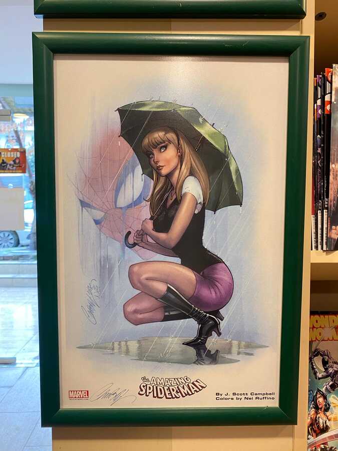  - GWEN STACEY ART PRINT SIGNED BY J SCOTT CAMPBELL