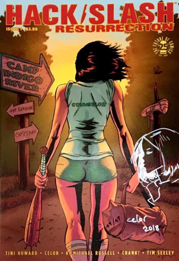 Image Comics - Hack Slash Resurrection # 1 Celor (Celal Koç) Sketchli 49 Limitli Seritifkalı