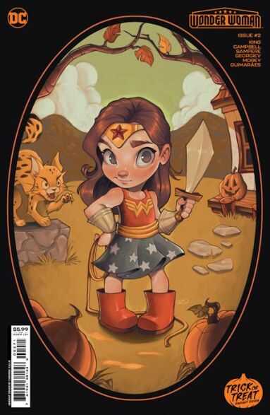 DC Comics - WONDER WOMAN (2023) # 2 COVER G CHRISSIE ZULLO TRICK OR TREAT CARD STOCK VARIANT